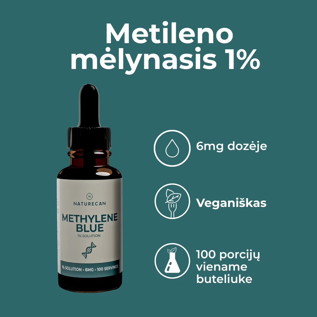 metileno mėlynasis nauda organizmui