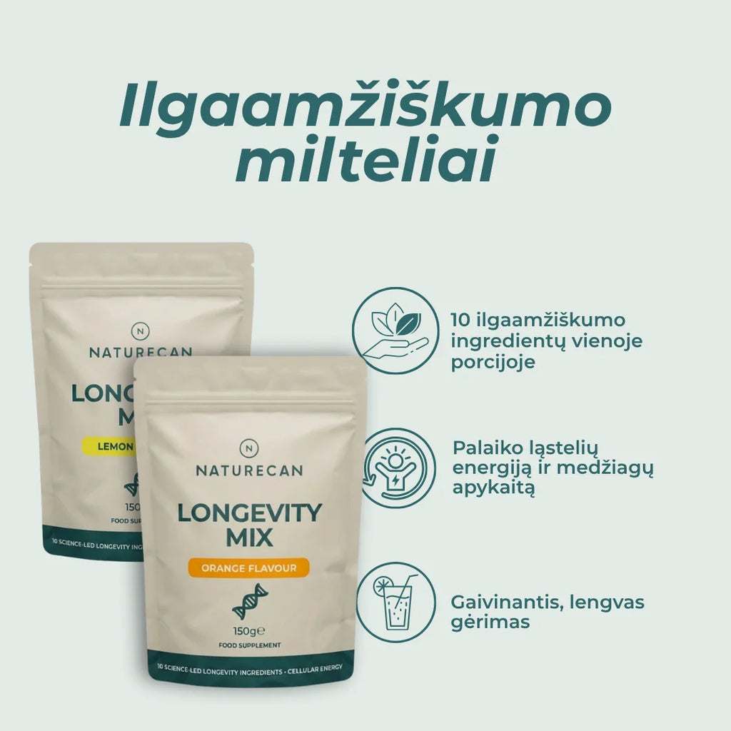 Ilgaamžiškumo milteliai