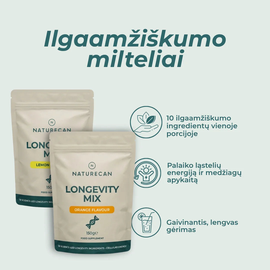 Ilgaamžiškumo milteliai