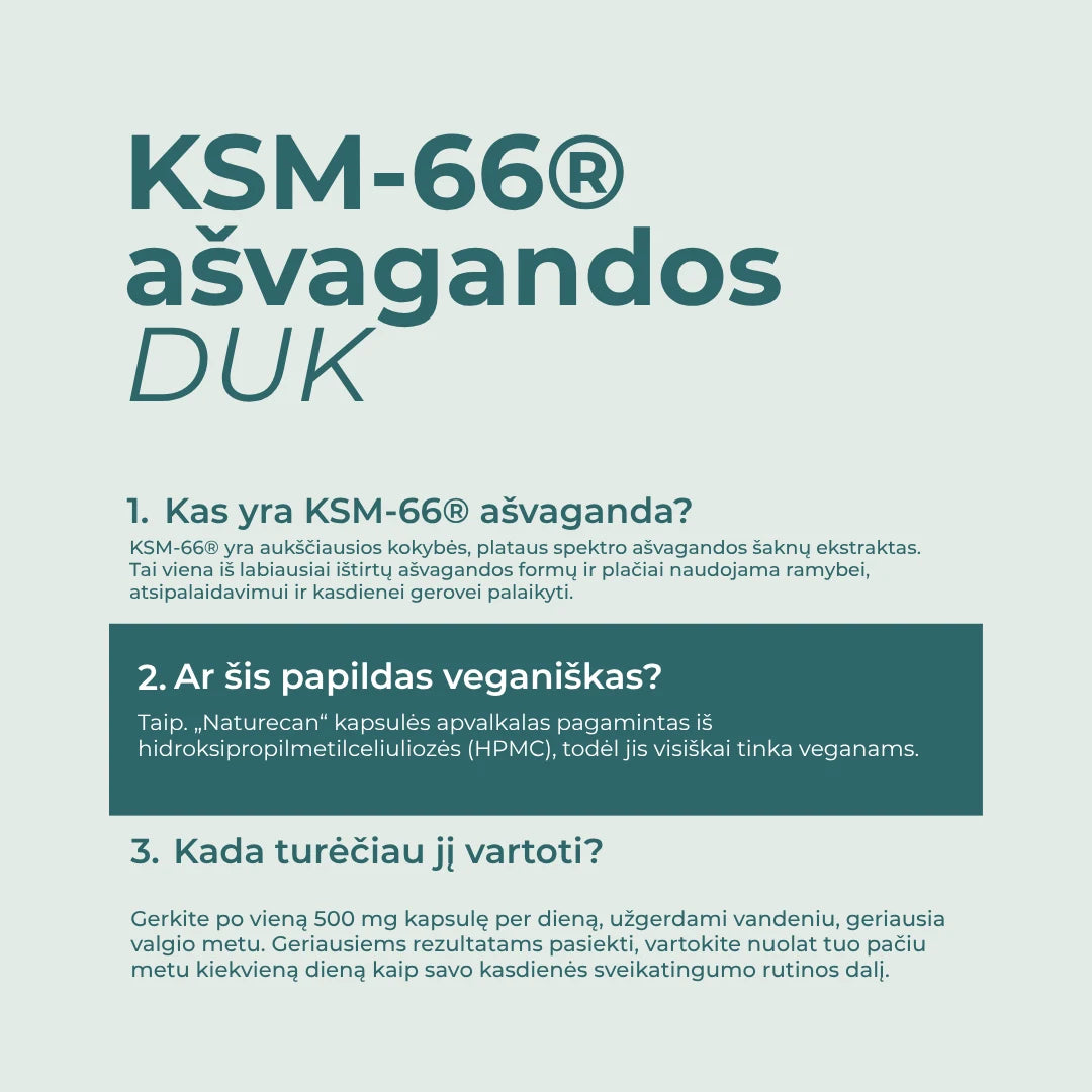 ašvaganda papildai
