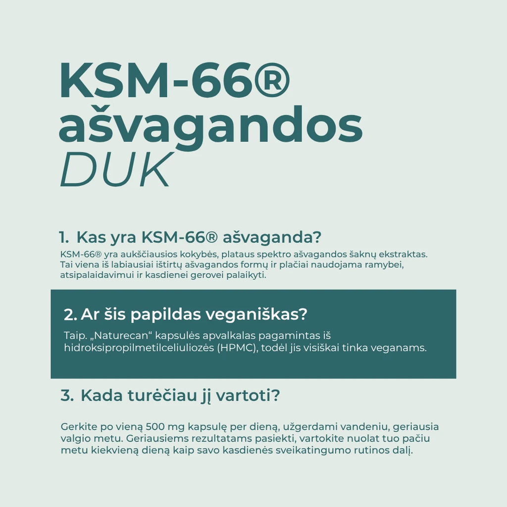ašvaganda papildai