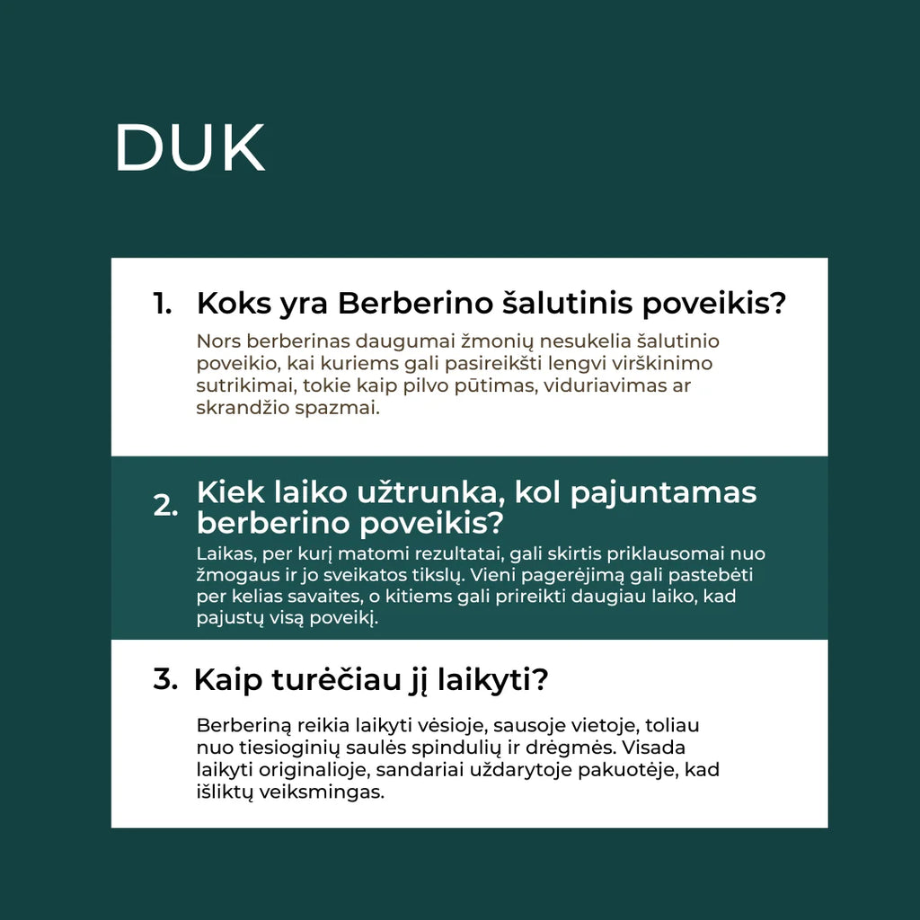 kuo naudingas berberinas